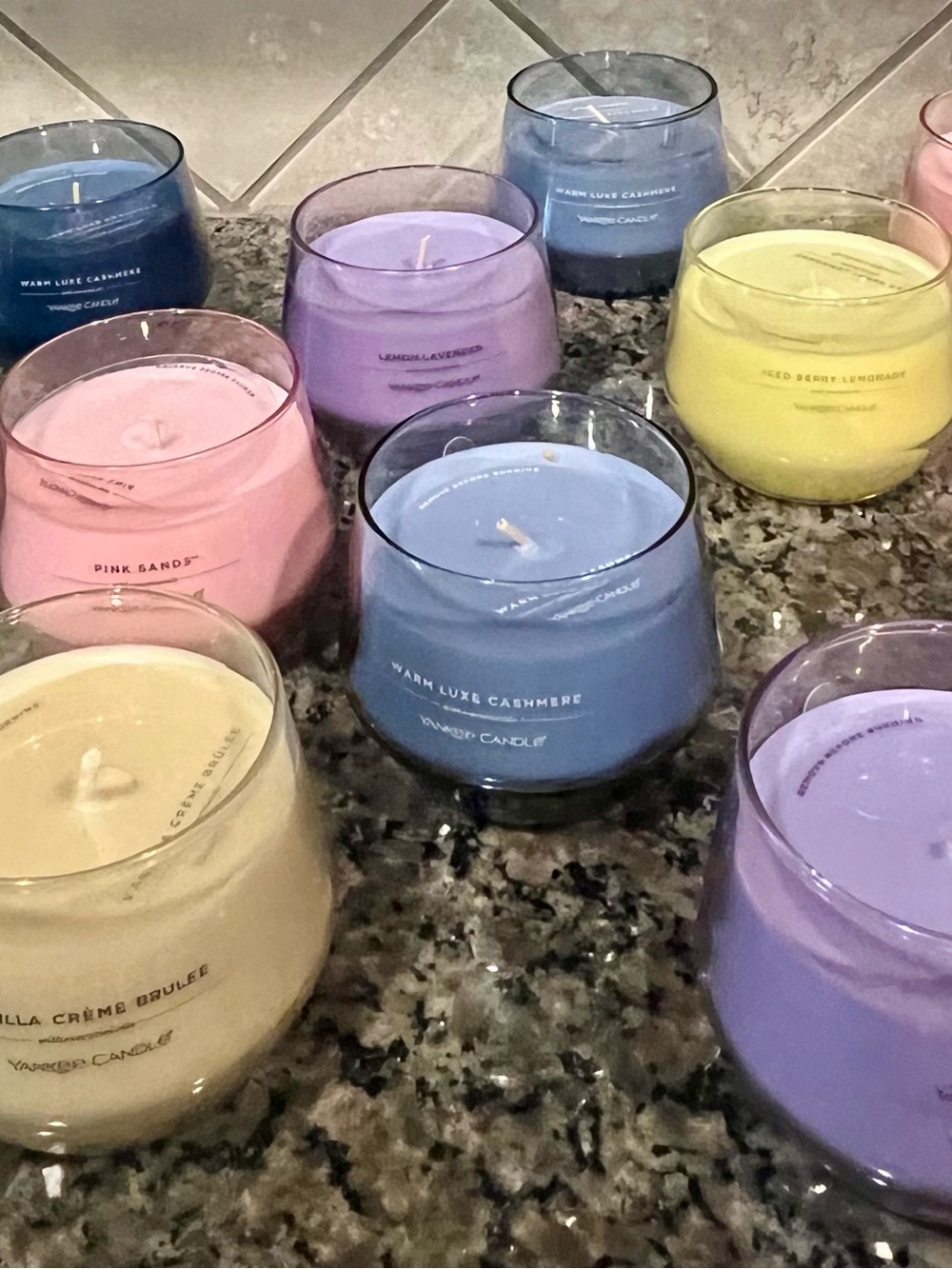 3 Yankee Candle Warm Luxe Cashmere Blue Jar Candle
